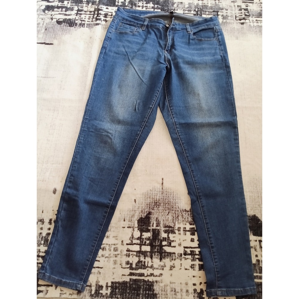 Wax Jean Skinny Jeans Women 16 Medium Blue Excellent Stretch 90600XL‎ Denim